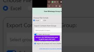 🟢 EXPORTAR CONTACTOS DE WHATSAPP WEB A EXCEL contacts [upl. by Suirradal]