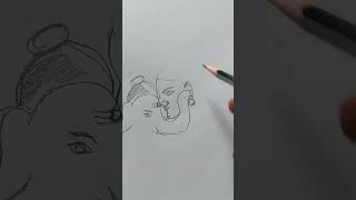 Sri parvathi Thanayayoutubeshorts art drawing ganesh durga shivasankar trending vairalshort [upl. by Laius586]