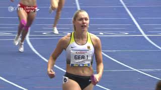 Gina Lückenkemper amp Tatjana Pinto  ISTAF Berlin 01092019 [upl. by Aetnahs]