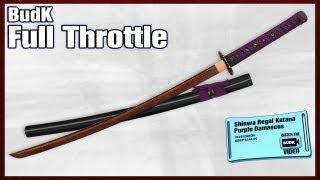 Shinwa Regal Purple Damascus Steel Katana Sword [upl. by Jahncke]