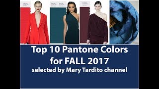 Winter 2018 Color Trends  Fall 2017 Main Colors  Top 10 Pantone Colors [upl. by Enylekcaj]