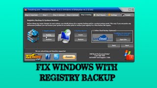 Fix windows with Registry Backup [upl. by Notrom843]