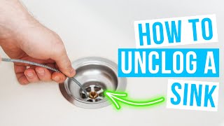 How to UNGLOG A SINK  Bathroom or kitchen sink clogged [upl. by Dimitri]