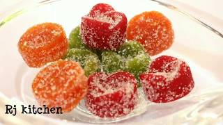 জুজুবেস ক্যান্ডি  jujubes candy Jujubes recipe  homemade gummy candies recipe  gum drops [upl. by Nava76]