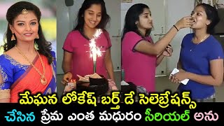 Kalyana Vaibhogam Serial Meghana Birthday Celebrations  Prema Entha Madhuram serial Anu  MS News [upl. by Nayllij723]