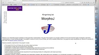 MorphoJ Tutorial 1 4ED3 Evolutionary Developmental Biology [upl. by Itnuahsa]