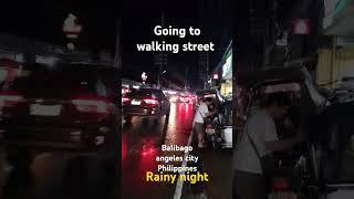 Walking street rainy night balibago Angeles city [upl. by Bunce]