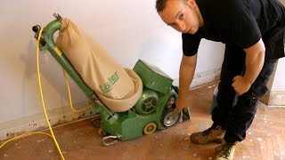 How To Use A Belt or Drum Floor Sander demonstration and theory [upl. by Chambers]