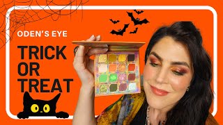 Odens Eye x Angelica Nyqvist Trick or Treat Palette Tutorial and Swatches [upl. by Enilegnave606]