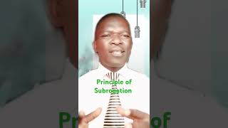 Insurance principle of Subrogation dholuo financialeducation [upl. by Corabella]