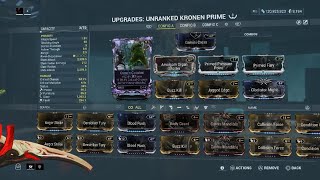 Warframe kronen prime build with test [upl. by Nilson263]