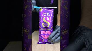 Valentines Day Special Dairy Milk Silk Heart Blush Milkshake ASMR shorts [upl. by Adlesirhc905]