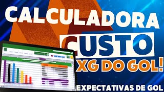 Calculadora Custo do GOL com XG expectativas de GOLS na partida [upl. by Otxilac]