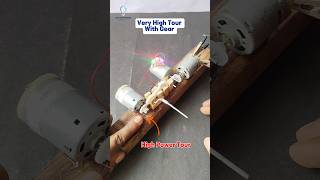 Very High Tour With Gear  DC Motor shortsfeed experiment diymotor diy [upl. by Pessa]