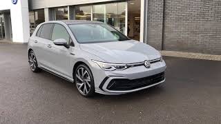 Volkswagen NEW Golf 8 in 4K 2020 Style Moonstone Grey 18 inch quotDallasquot Walk around amp detail inside [upl. by Ellienad109]