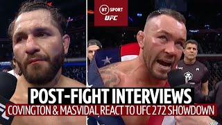 quotWhere You At Dustin Poirierquot Colby Covington amp Jorge Masvidal PostFight Interviews 👀 [upl. by Friend]