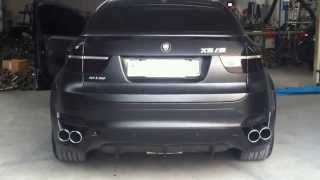 BMW X6 M  POWER MOTIVE EXHAUST 5 [upl. by Anyrb]