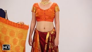 How To Wear A Saree In 2 Mins – Indian Style Silk Saree For Wedding [upl. by Ignacius]