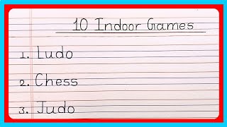 10 Indoor games name in english  Name of indoor games in english  indoor games name [upl. by Animlehliw]