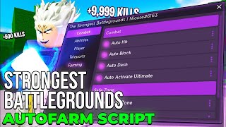 NEW The Strongest Battlegrounds Script GUI  Hack AUTO GAMEPASS KILL AURA AND MORE PASTEBIN [upl. by Paff]