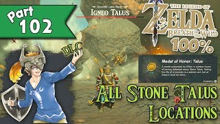 Legend of Zelda Breath of the Wild 100 walkthrough Part 102  All Stone Talus Locations [upl. by Ostraw]