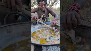 This is incredible delicious food Hadza cooks for Survival in forest So delicious and Natural food [upl. by Rasaec]