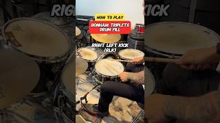 How to play Bonham Triplets Drum Fill Easy drums [upl. by Devlin]