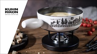 Cheese fondue set induction Alpine Meadow  KUHN RIKON [upl. by Ahseid382]