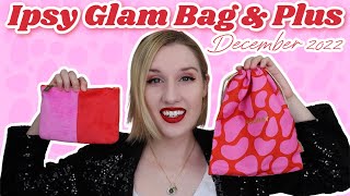 Ipsy Glam Bag amp Glam Bag Plus  Unboxing amp TryOn  December 2022 [upl. by Reichert]