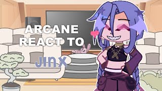 Arcane react to Jinx  Gacha club [upl. by Nylimaj]