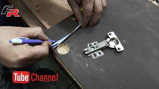 L W  बिहारी कब्जा कैसे लगते है hydraulic Hinges 0 Crank 110°Degree Step By Step Installation [upl. by Adirahs]