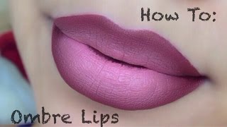 HOW TO  Ombre Lips Drugstore Products [upl. by Ahseel67]