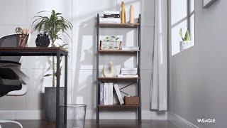 4tier Storage Ladder Shelf with Industrial Design Home Furniture Home Storage  LLS44X  VASAGLE [upl. by Olnek]