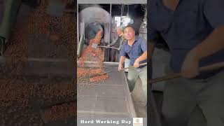 Hard Working Day 98 The Process Of Roasting Black Gram [upl. by Anyala]