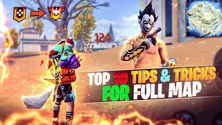 TOP10  GRANDMASTER  SECRET TIPS amp TRICKS  Free fire Rank push Tips [upl. by Aicnelav]