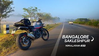 BANGALORE TO SAKLESHPUR on Himalayan 450  Long Ride Review [upl. by Enrak22]