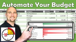 Excel Budget Template  Automate your budget in 15 minutes [upl. by Tnattirb715]