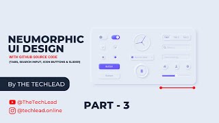Neumorphic UI Design Elements in HTML CSS JS  Part  3 [upl. by Rosana]