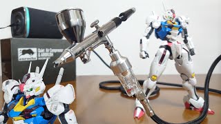 初エアブラシ塗装にオススメ！ガンプラの全塗装も簡単！静音エアブラシセット使ってみた！ [upl. by Cliff]