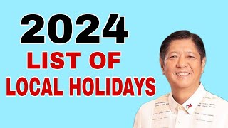 LIST OF HOLIDAYS 2024 [upl. by Attenhoj616]