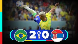 BRASIL 2 X 0 SÉRVIA 🏆Copa do Mundo 2022 🎙️Galvão Bueno ⚽ melhores momentos [upl. by Llerehs]