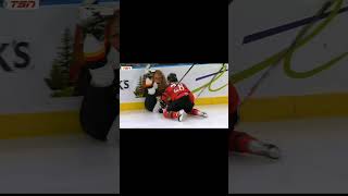 Connor Geekie game misconduct 11 seconds in to the game hockey highlights sports worldjuniors [upl. by Anoerb]