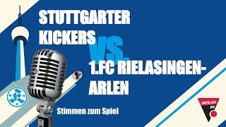 Oberliga BW 13 Spieltag Stuttgarter Kickers vs RielasingenArlen  Stimmen zum Spiel [upl. by Aihsatan744]