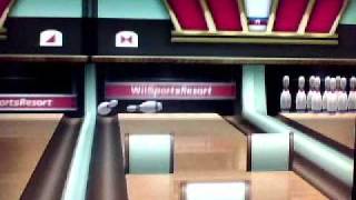 Wii Sports Resort  Bowling Spin Control PERFECT GAME [upl. by Einafit17]