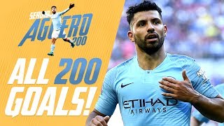 Sergio Agüero  All 200 Man City Goals [upl. by Naryk]