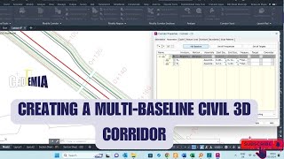 CREATING A MULTI BASELINE CIVIL 3D CORRIDOR [upl. by Cynarra]