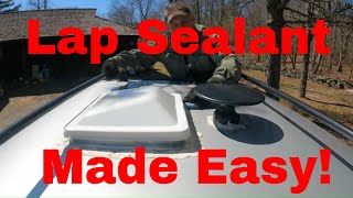 How to ApplyRepair Lap Sealant on RV Roof [upl. by Airbas799]