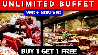 Unlimited Veg  NonVeg Buffet all days  Offer  Buy 1 Get 1 Free  Global buffet Svenska Hotel [upl. by Noslrac]