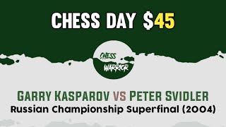 Garry Kasparov vs Peter Svidler  Russian Championship Superfinal 2004 [upl. by Yeldah]