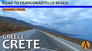 Greece Crete  Coastal Road to Frangokastello  After Rain  Driving Tour  ASMR [upl. by Eanar]